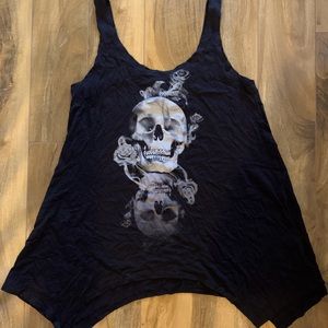 *🎉3 for 15* Flowy Black H&M Skull Tank